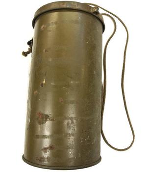 British WWII Gas Mask Round Carry Tin Gas Mask WW2 Round Carry / Storage Tin - main image