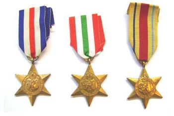 Italian Star And Atlantic Star Unnamed As Issued Medal British WWII WW2 War Medal Full Size  - main image