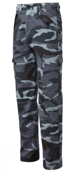 Midnight Urban Trousers Blue Black Camo Combat Trousers, New - main image
