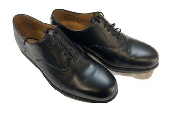 New Boxed Royal Navy Working Parade Dress shoes DMS Shoes with no toe cap Size 2.5 Medium