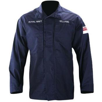Royal Navy Naval Warm Weather FR RN Blue Zip Front Shirt, New / Used Graded - main image