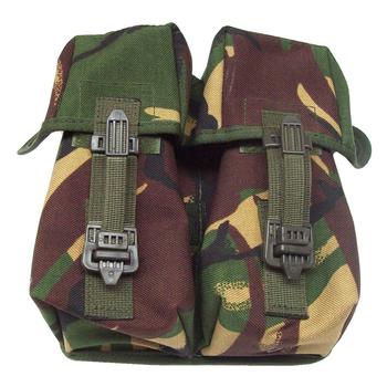 DPM PLCE Double Ammo Pouch Woodland Camo Genuine Issue - main image