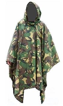 Dutch DPM Poncho Military Issue Woodland DPM Poncho In Pouch, Used Graded Kit - main image