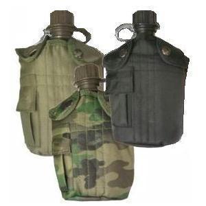 Water Bottle US Style Plastic 1 Litre Flask Black Olive Or Camo - main image