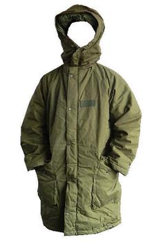Parker Cold Weather - Hooded olive Green  Vintage Swedish M90 quilted lined military parka grade 2  - main image