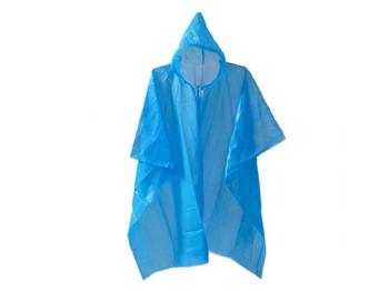 Emergency Poncho Adults Disposable Hooded Emergency Poncho - Yellow  - main image