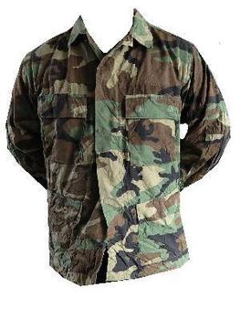 M81 U.S. Army BDU Woodland Ripstop Field Shirt Genuine Vintage Military Issue Used Graded Condition - main image