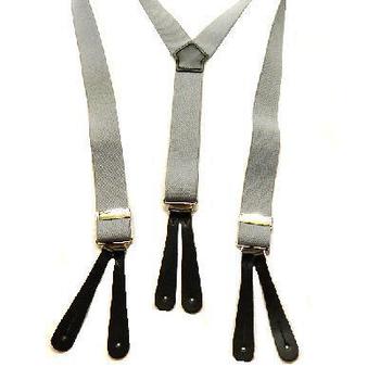 RAF Braces New Royal Airforce RAF Style Grey Leather End Braces - main image