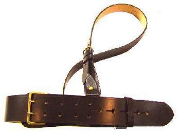 Sam Brown Belt Leather Army Belt Shoulder Strap Set, New - main image