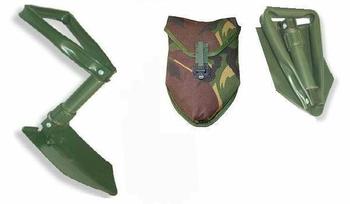 Folding Spade Genuine Military Army Issue Olive 3 Way Folding Spade New And Used Grade - main image