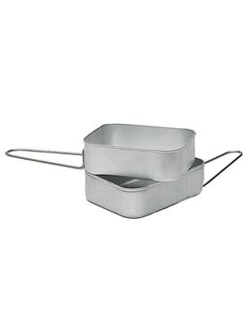 Stainless Steel Mess Tins Genuine Dutch Army Issue Stainless Steel Mess Tin Set - main image