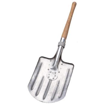 Aluminium Snow Shovel / Spade with Wooden Handle, Swiss Military issue or New - main image