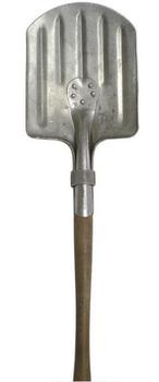 Aluminium Snow Shovel / Spade with Wooden Handle, Swiss Military issue or New - main image