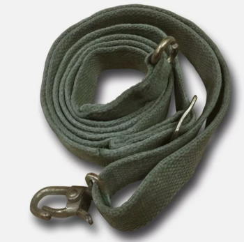 British Army SMG Sterling Machine Gun Sling Green Webbing Brass fittings - main image