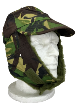 Cold Weather Hat Woodland DPM Camo British Military Issue Fluffy Warm Lined - main image