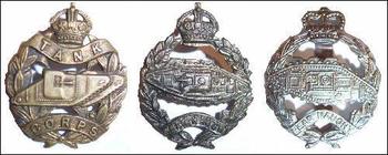 Tank Corps and RTR Royal Tank Regiment Cap Badges - main image