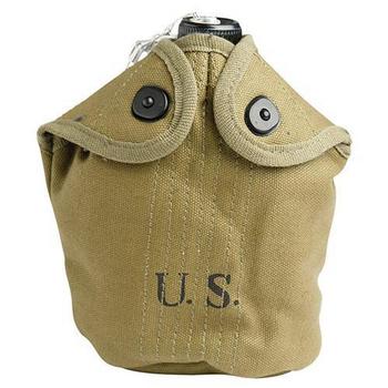 US M10 WWII Style Canteen Bottle Cover WW2 Canvas Reproduction cover - main image