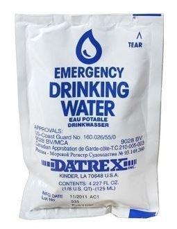 Emergency Water Military issue survival drinking water ration Prepper Pack of 2 x 125ml - main image