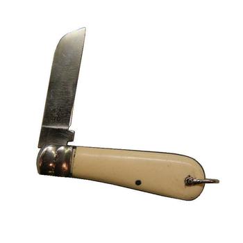 Pocket Knife, Danish Military Army issue Bone handle vintage knife - main image