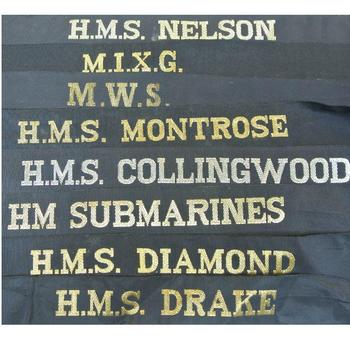 Naval Cap Tally Various Tallies for your Pork Pie cap - main image
