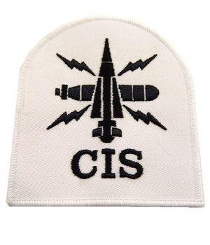 White Naval Badge CIS Communication Information Systems Naval Badge - main image