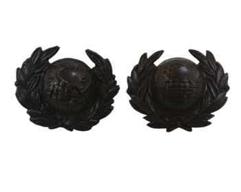 Royal Marines Collar Dogs Military Issue Bronze Colour Pair - main image