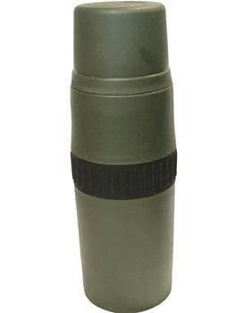 Thermos Flask Dutch Military Issue Olive Flask Complete In Used Good Condition - main image