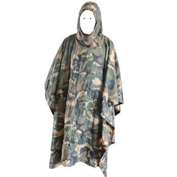 Poncho Lightweight Showerproof Euro Camo Woodland Poncho - main image