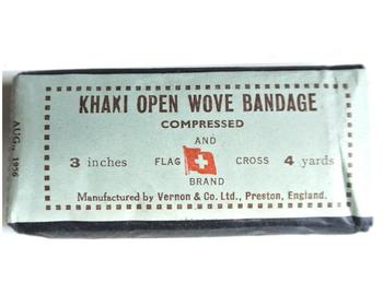 Vintage Khaki Open Wove Bandage - main image