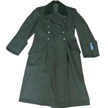 German Green Military Issue Vintage Great Coat - main image