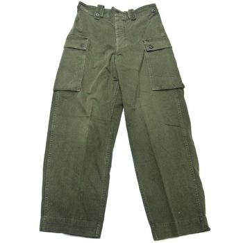 Military Issue Olive Herringbone Vintage trousers - main image