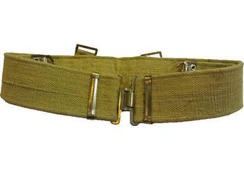Army Belt 37 Pattern Military Style Import Olive green webbing belt with buckles 