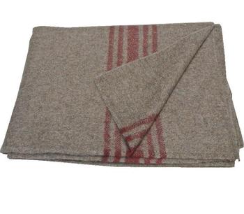 Military issue Blanket light brown blankets with stripes, Like new - main image