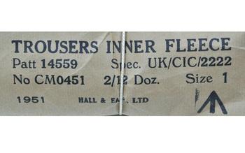 Military Issue Olive Liner Trousers Vintage 1950's - main image