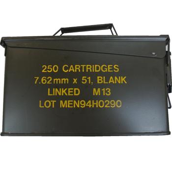 Long 30cal 250 Round Olive Military Ammo Box - main image