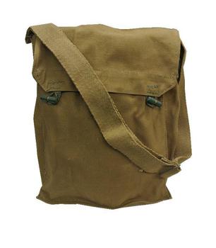 Vintage Canvas Bag Genuine 1950's Pattern Army issue Gas mask bag - main image