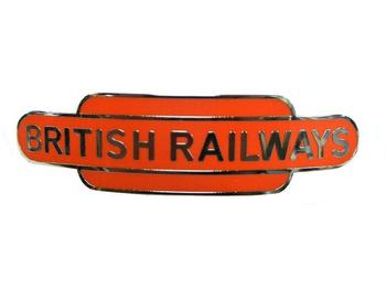 British Railways Enamel Totem Sausage Train Badge ~ Different Regions ~ Nickle Chrome - main image