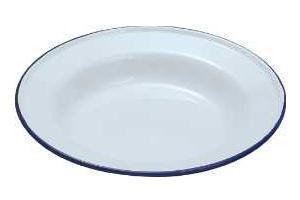 Enamel Soup Plate Classic White Enamel Soup Bowl In Different Sizes - main image