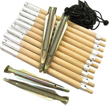 East German DDR Tent pole set Splinter camo East German Strichtarn, Like New - main image