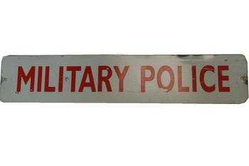 Vintage Military Police Metal Vehicle Signs - main image