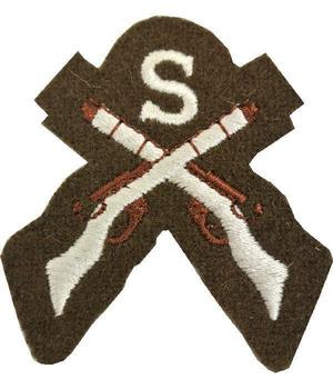 Khaki Cloth Sniper And Marksman Trained Sew On Badge - main image