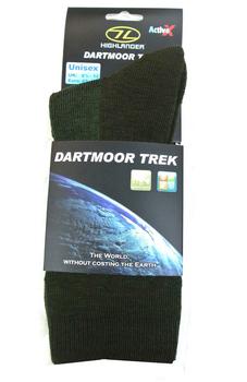 Highlander Active X Dartmoor Trek Sock Olive Green Technical Socks - main image