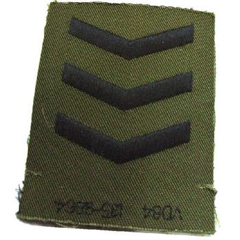 Olive Green Military Stripes - Unfinished Edge - main image