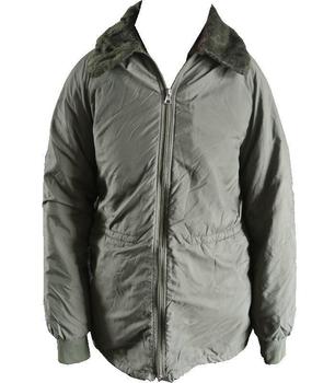 Vintage Pile Lined French Bufalo Style Jacket Olive Green Used Genuine Military - main image