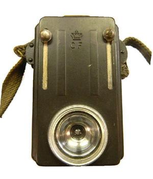 Vintage Signal Lamp Hand Held Danish Civil Defence Lamp With Colour Filters - Type 1 (Strap) - main image
