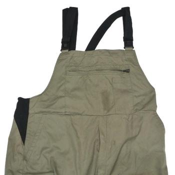 German Olive Green Bib And Brace With Elasticated Sides - main image