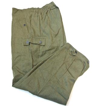 Vintage German NVA Issue Lightweight Olive Denim Combat Trousers - main image