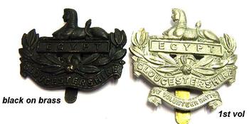 Gloucestershire Regiment Cap Badges And Back Badge - main image