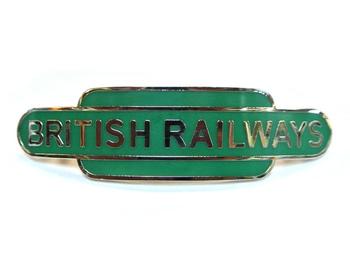 British Railways Enamel Totem Sausage Train Badge ~ Different Regions ~ Nickle Chrome - main image