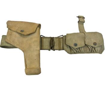 37 Pattern Webbing Khaki Gun Holster Belt Set - main image